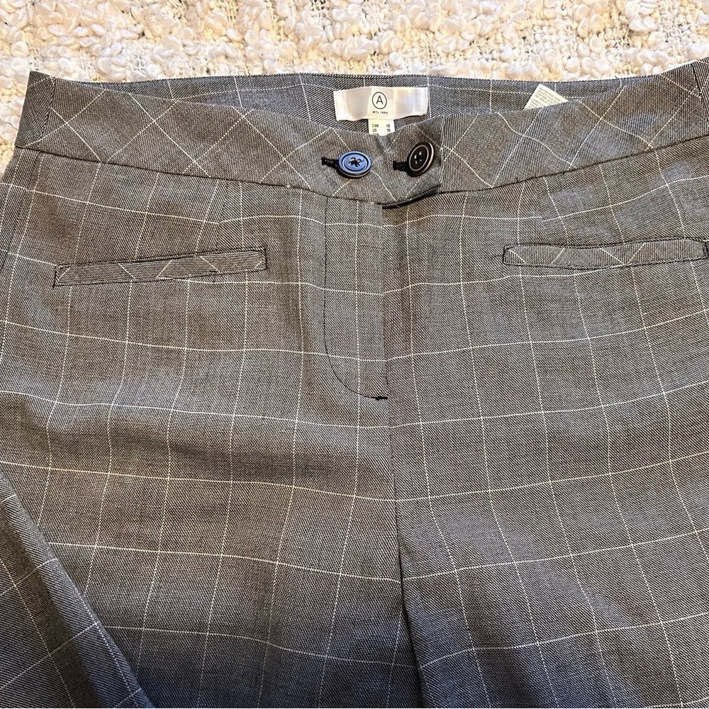 Gray Plaid Trousers